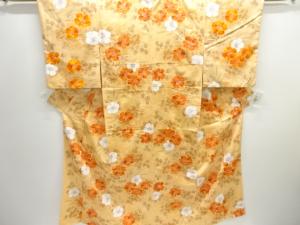 枝花模様小紋着物